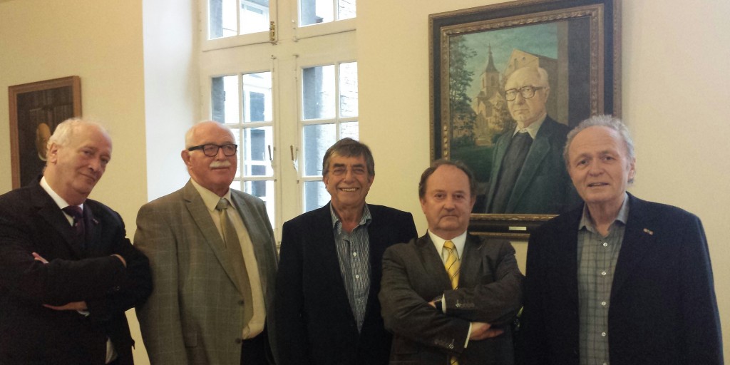 vlnr: Jan Somers, Martin Dieteren, Ton Kock, Peter Koonen en Lei Pennings